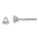 14K White Gold Lab Grown Diamond 1/4ctw VS/SI GH Screw Back 3-Prong Earrings