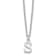 Rhodium Over Sterling Silver Cutout Letter S Initial Necklace