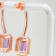Amethyst and CZ 3.19 Ctw Octagon 18K Rose Gold Over Sterling Silver
Dangle Earrings