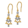 14K Yellow Gold and Rhodium Over 14K Gold Diamond Christmas Tree Dangle Earrings