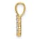 14K Yellow Gold Lab Grown Diamond Letter B Initial Pendant