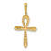 14k Yellow Gold Polished Ankh Cross Pendant