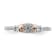 14K Two-tone White and Rose Gold Cluster Diamond Engagement Ring 0.11ctw