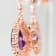 Amethyst and CZ 6.95 Ctw Pear 18K Rose Gold Over Sterling Silver Center
Design Earrings Jewelry