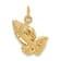 14k Yellow Gold Textured Praying Hands Charm Pendant