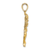 14k Yellow Gold 3D Textured Large Virgo Zodiac pendant