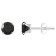5mm Round Black Onyx Rhodium Over 10k White Gold Stud Earrings