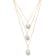 Freshwater Pearl Layered Necklace In 14K Gold Over Sterling Silver