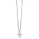 Rhodium Over Sterling Silver White Ice 0.02 cttw Diamond Dolphin Necklace