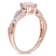 Morganite and Diamond 10K Rose Gold Ring 0.93ctw