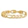 14K Yellow Gold 10mm Flat Figaro Chain Bracelet