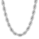 Robert Alton Men's Rope Chain Necklace 5mm In Stainless Steel 24 Inch