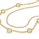 Layered Moissanite Station Necklace And Chain In 14K Gold Over Sterling Silver