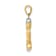 14k Two-tone Gold 3D Mermaid Pendant