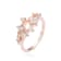 White Sapphire 14K Rose Gold Over Sterling Silver Cluster Ring