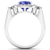 2.72ctw Violet Tanzanite and Diamond 14K White Gold Halo Ring
