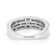 Lab-Grown Diamond Round And Baguette Multi-Row Band Ring In Sterling
Silver 1.00ctw
