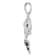 Rhodium Over Sterling Silver Enameled Jumping Bass Fish Pendant