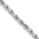 Rhodium Over 14k White Gold 3mm Solid Diamond-cut Quadruple Rope 20 Inch Chain