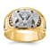10K Two-tone Yellow and White Gold Men's Enamel and Diamond 32nd
Scottish Rite Masonic Ring 0.103ctw
