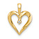 14k Yellow Gold Diamond Heart Pendant
