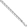 Rhodium Over 14k White Gold 4.5mm Diamond-Cut Double Link Charm Bracelet