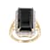 Black Spinel Cocktail Ring In 18K Gold Over Sterling Silver 11.24ctw