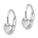 Rhodium Over 14k White Gold Children's Heart Dangle Earrings