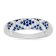 Blue And White Cubic Zirconia Rhodium Over Sterling Silver Ring 0.79ctw