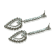 Off Park® Collection, Silver Crystal Double Heart Drop Earring.