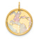 14k Yellow Gold Polished Mother of Pearl Earth Pendant