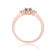 Blue Lab Created Alexandrite with White Sapphire Accents 14K Rose Gold
Over Sterling Silver Ring