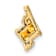 10k Yellow Gold 0.5 ctw Cushion Citrine and Diamond Chain Slide Pendant