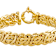 Flat Byzantine Link Bracelet In 18K Gold Over Bronze