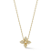 Sterling Statements 14K Yellow Gold Over Sterling Silver Pave Flower Necklace