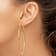 14k Yellow Gold 2 9/16" Knife Edge Diamond-cut Hoop Earrings