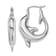 Rhodium Over Sterling Silver Polished Dolphin Round Hoop Earrings