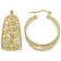 Open Filigree Hoop Earrings In 18K Gold Over Sterling Silver 32mm