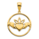 14k Yellow Gold Claddagh Circle Pendant