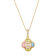 Pink, Yellow, Blue, And White Cubic Zirconia 14k Yellow Gold Over
Sterling Silver Pendant 1.33ctw