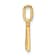 14K Yellow Gold Diamond Letter W Initial Pendant