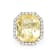 37.41 Ctw Yellow Sapphire and 3.12 Ctw White Diamond Ring in 18K 2-Tone