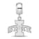 Sterling Silver Rhodium-plated LogoArt Iowa State University Small
Dangle Bead