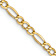14k Yellow Gold 2.5mm Figaro Link 28 Inch Chain