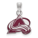 Rhodium Over Sterling Silver NHL LogoArt Colorado Avalanche Enamel Pendant