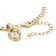 Bezel Set CZ Pendant With Curb Chain In 18k Yellow Gold Over Brass