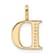 14K Yellow Gold Diamond Letter D Initial Pendant