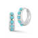 Rachel Zoe Lab-Created Turquoise Graduated Hoop Earrings in Rhodium Over
Sterling Silver
