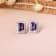 Purple Amethyst with Moissanite Accents Rhodium Over Sterling Silver
Halo Stud Earrings