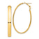 14k Yellow Gold High Polished 1 3/4" Oval Hoop Earrings